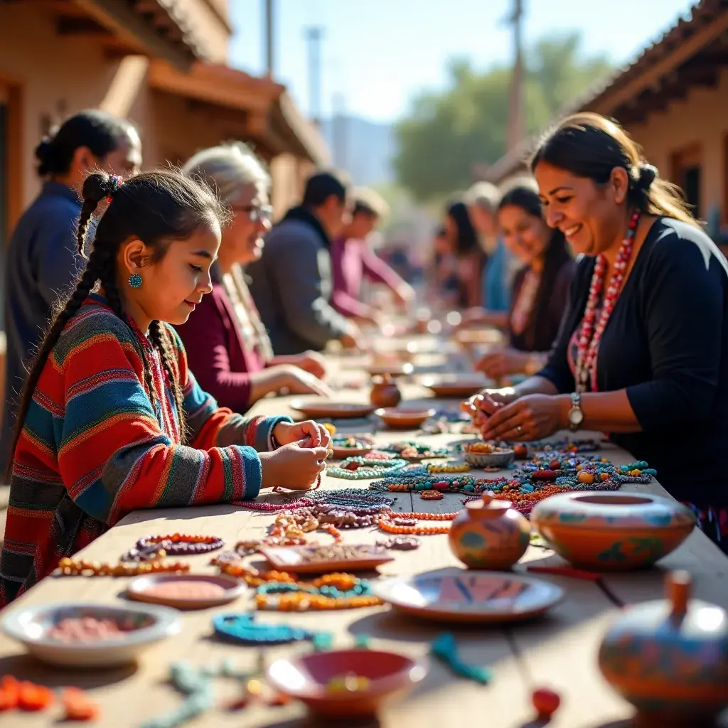 Индейский рынок, где местные жители продают изделия ручной работы и сувениры.